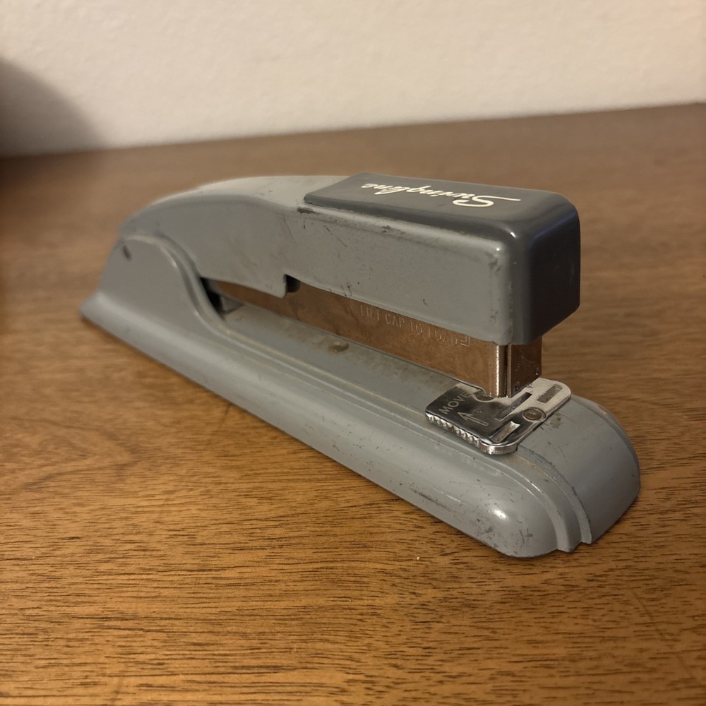 Vintage Industrial‎ Modern Eames Era Swingline Stapler Gray USA Model #27 Works